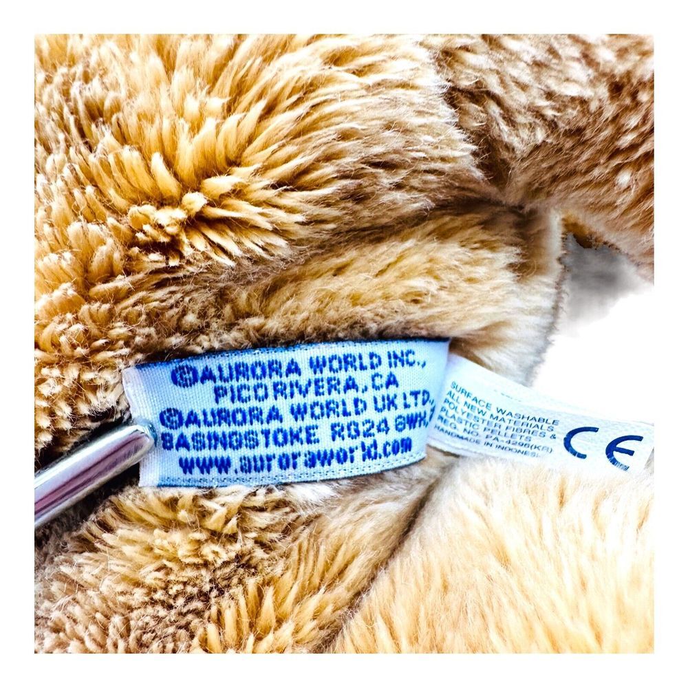 Aurora World Realistic Lion Bean Bag Male Full Furry Mane Plush 12in Stuffed Toy - Picture 8 of 13